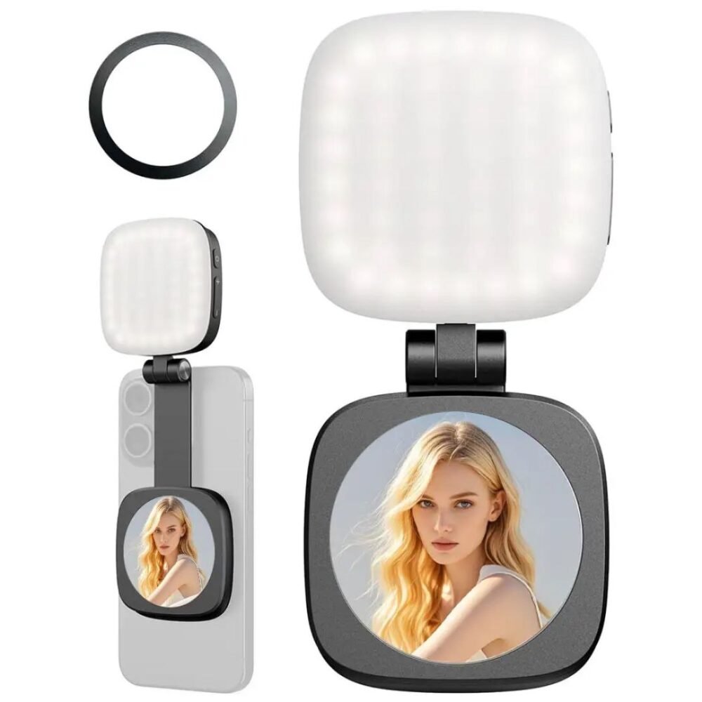 Magsafe Portable Selfie Makeup Mirror and Ring Light
