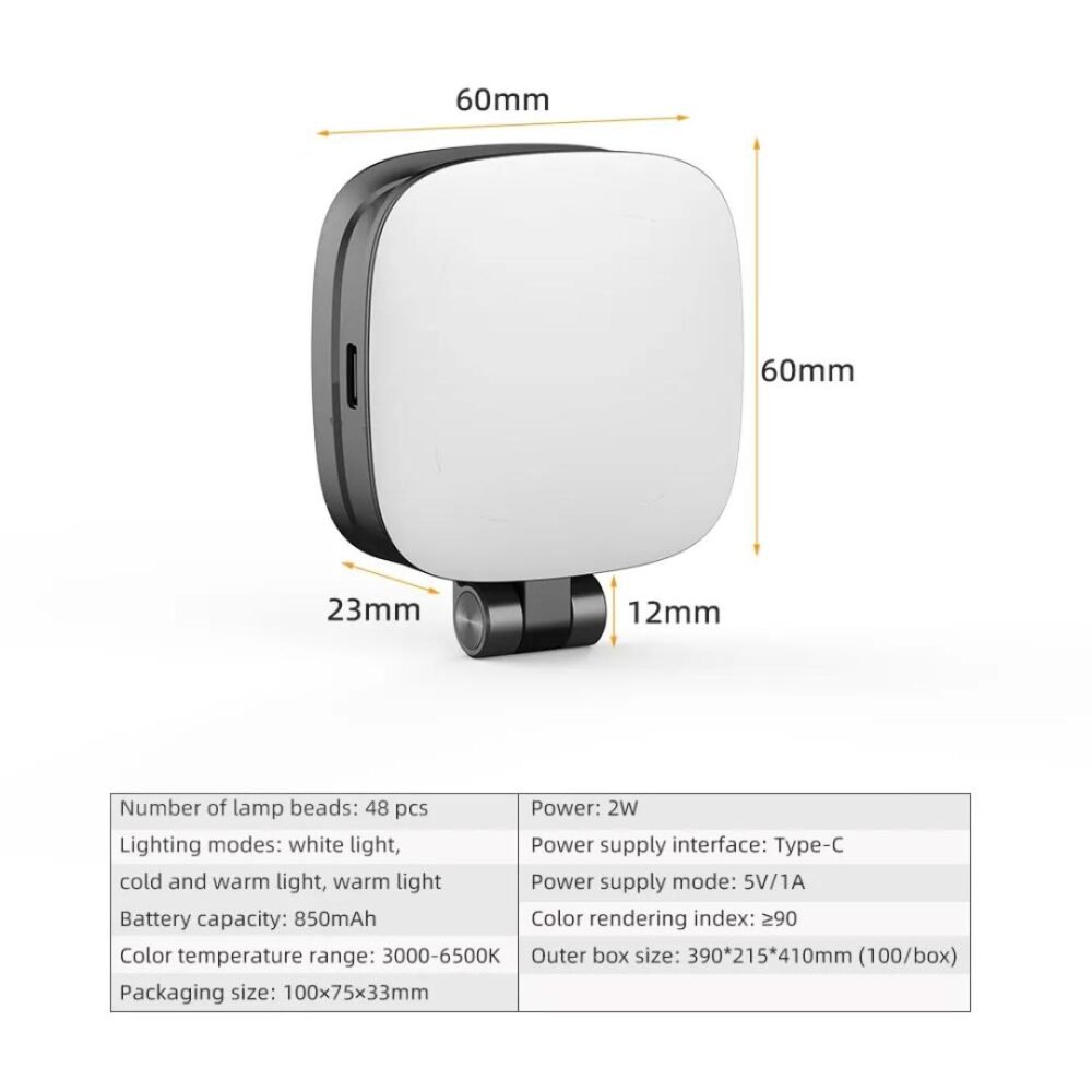 Magsafe Portable Selfie Makeup Mirror and Ring Light - Image 6