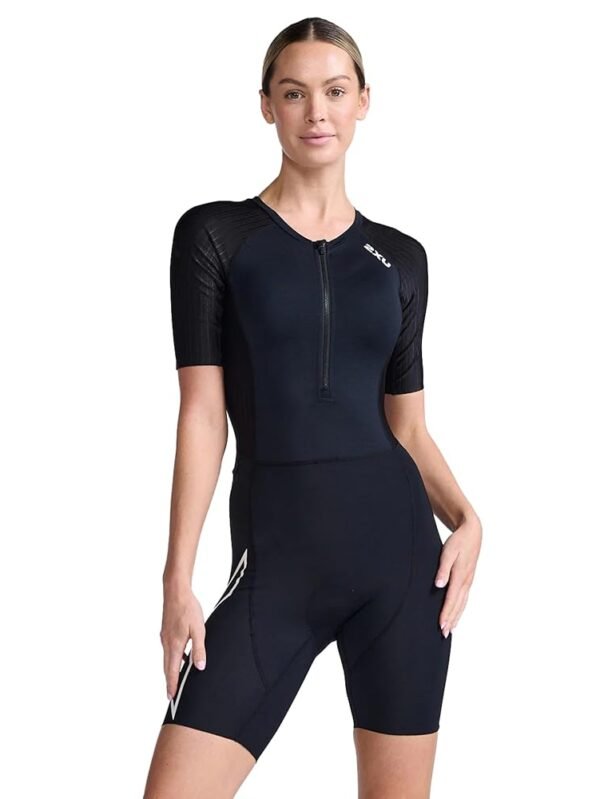 2XU Women's Aero Sleeved Trisuit Black/White