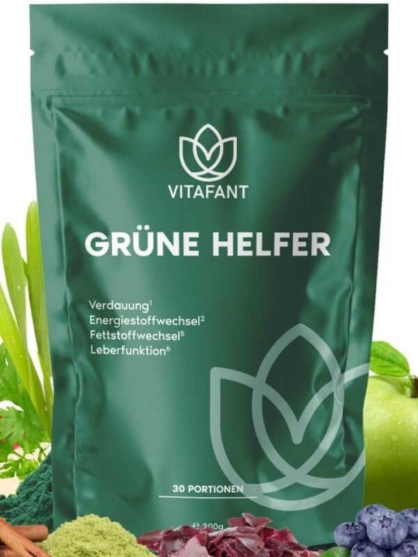 Vitafant Grüner Helfer Neu 200G Nahrungsergänzungsmittel - 30 Portionen