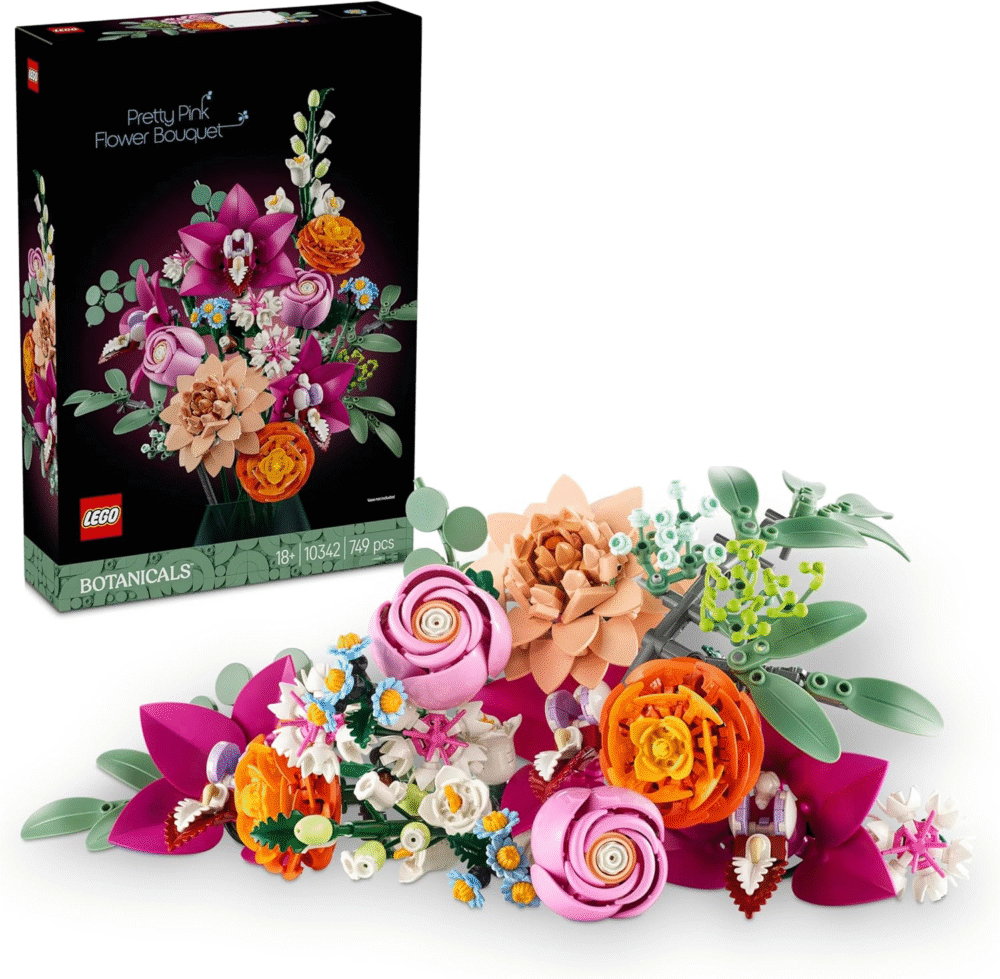 LEGO 10342 Botanicals Schöner Rosafarbener Blumenstrauß