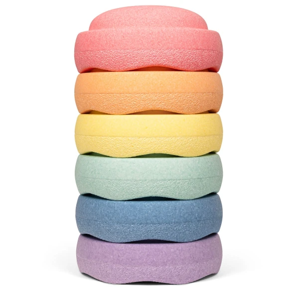 Stapelstein Rainbow Pastel 6 Stk