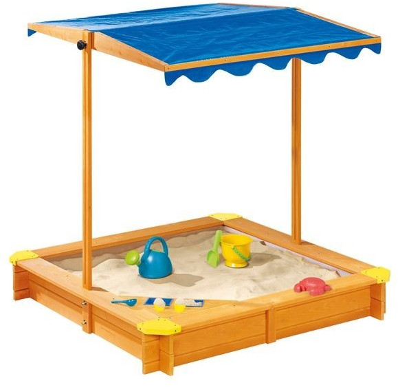 Playtive Holzsandkasten mit Dach und Eisdiele