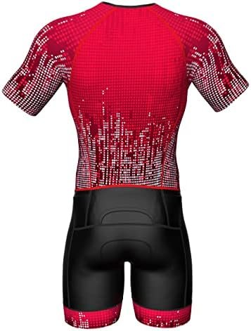 Sparx Mens Elite Aerosuit Triathlon Suit Mens Short Sleeve Tri Suit Skinsuit
