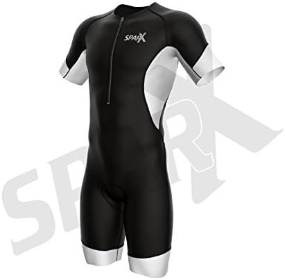 Sparx Men's Elite Sleeved Triathlon Suit Short Sleeve Trisuit SpeedSuit Skinsuit Swim-Bike-Run