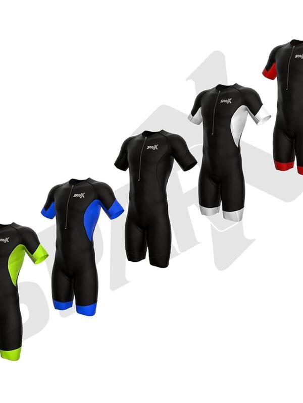 Sparx Men's Elite Sleeved Triathlon Suit Short Sleeve Trisuit SpeedSuit Skinsuit Swim-Bike-Run