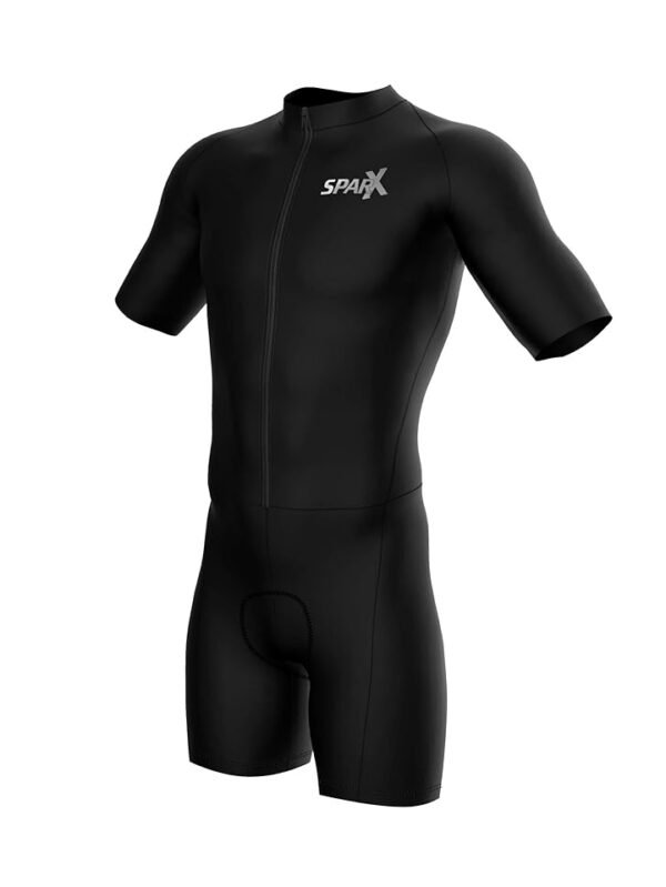 Sparx Short Sleeve Cycling Skinsuit Pro Team Bicycle Time Trial Suit Bike Racing Suit Cycle Kit 3D Pad