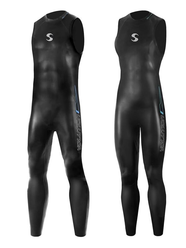 Synergy Triathlon Wetsuit 3/2mm - Volution 2.0 Sleeveless Long John Smoothskin Neoprene for Open Water Swimming Ironman & USAT Approved