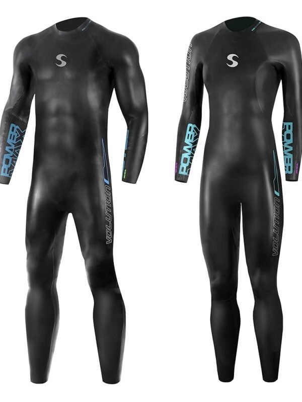 Synergy Triathlon Wetsuit 3/2mm - Volution Full Sleeve Smoothskin Neoprene for Open Water Swimming Ironman & USAT Approved