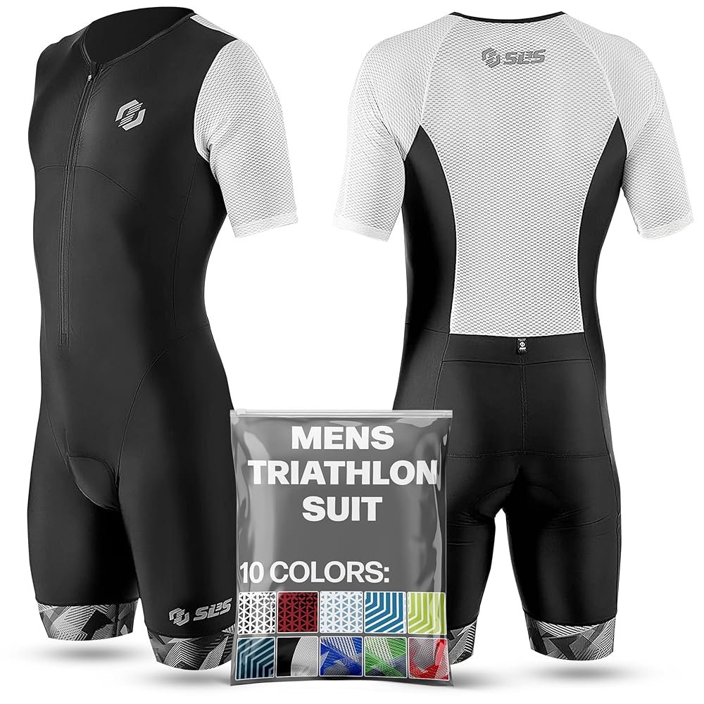 Triathlon Suits Mens - Aerodynamic Sleeved Mens Tri Suit – Lightweight Trisuit with Premium FX Fabrics - 2 Pockets