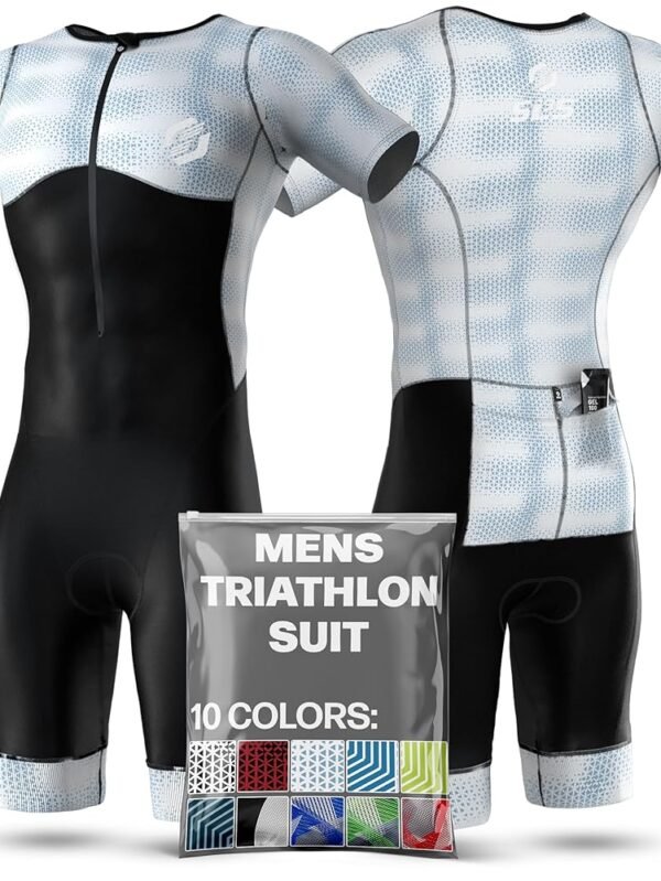 Triathlon Suits Mens - Aerodynamic Sleeved Tri Suit Men â€“ Lightweight Trisuit with Premium FX Fabrics