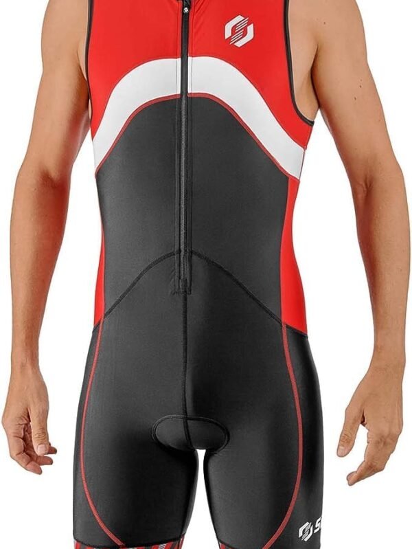 Triathlon Suits Mens - Premium Trisuit Triathlon Men - Sleeveless, Quick Drying Tri Kit with Large Back Pocket